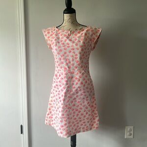 Courrèges Paris size 40 Dress Pink Paint in White Cotton